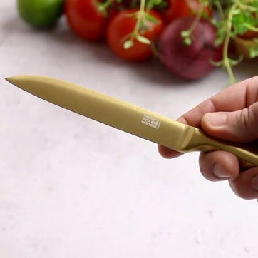 Paring knife 12cm, Satin Gold