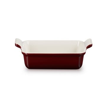 Stoneware Heritage Rectangular Dish 19cm, Garnet