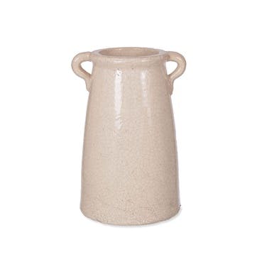 Ravello Ceramic Vase H31cm, White