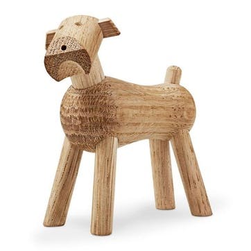 Dog Wooden Figurine, Oak