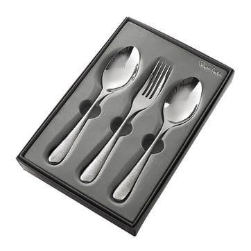 Sandstone 3 Piece Serving Set, Stainless Steel