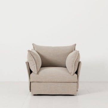 Model 06 Linen Armchair, Pumice