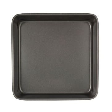 Square Shallow Cake Pan, 23cm, Grey