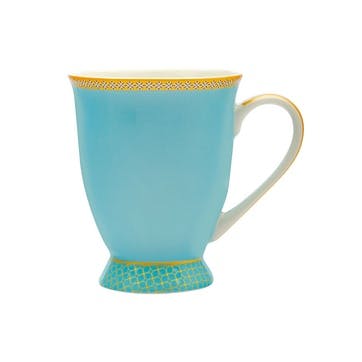 Teas & C's Kasbah Porcelain Footed Mug 300ml, Turquoise