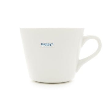 'Happy!' Bucket Mug, 350ml