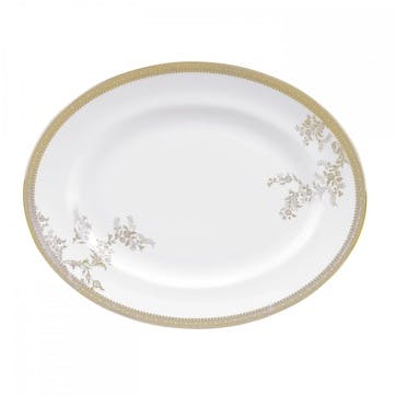 Lace Gold Oval Dish 39cm