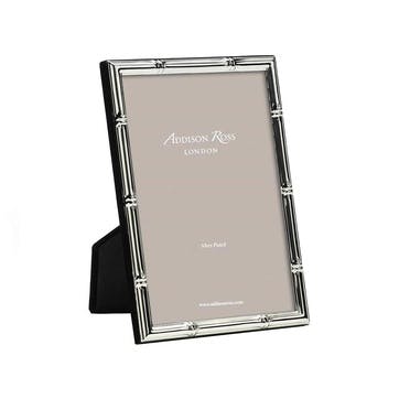 Bamboo Silver Plated Photo Frame, 4" x 6"
