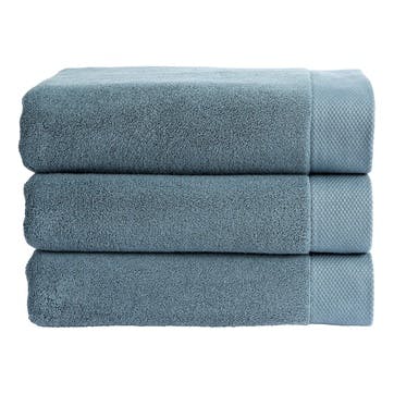 Pair of bath towels, 76 x 137cm, Christy Home, Luxe, denim