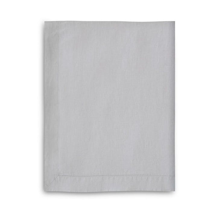 Mitered Hem Tablecloth, Dove Grey, 160 x 375cms