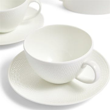 Gio 7 Piece Tea Set, White