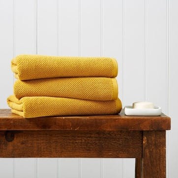 Brixton Pair of Hand Towels, Saffron