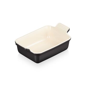 Rectangular dish, 19 x 14cm - 1 litre, Le Creuset, Stoneware, satin black