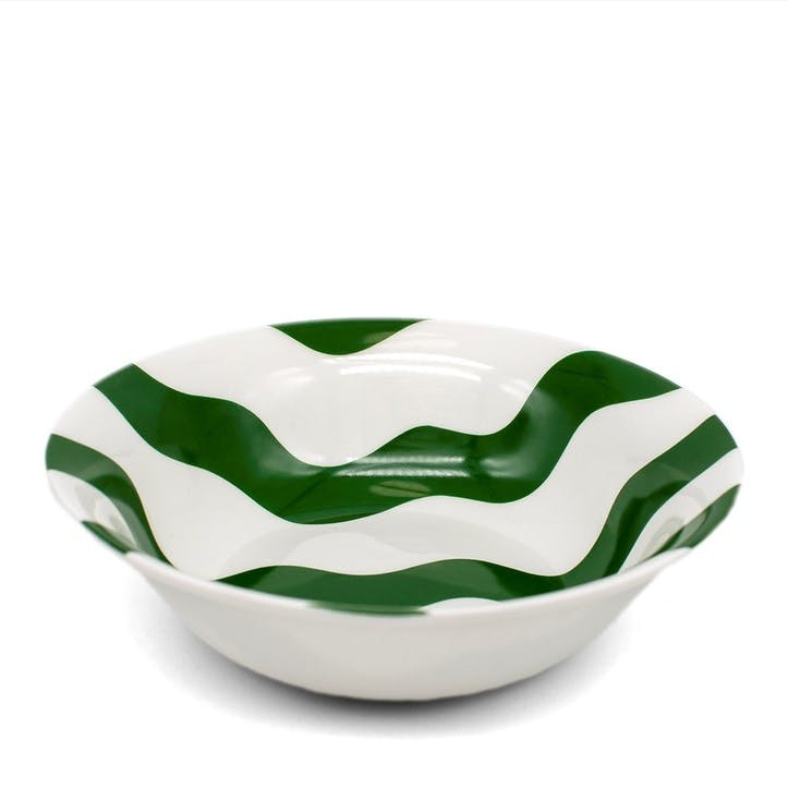 Bowl, H5 x D17cm, Casacarta, Scallop Collection, Green