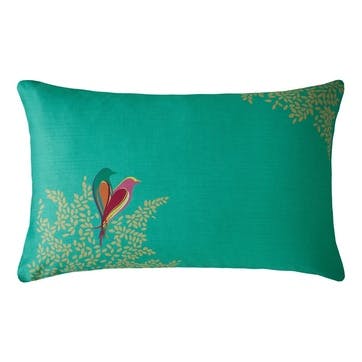 Pair of standard pillowcases, 50 x 75cm, Sara Miller London, Green Birds, green