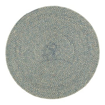 Jute Placemat D38cm, Gull Grey