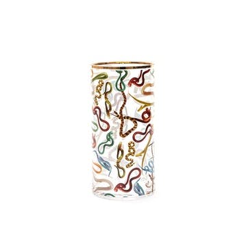 Toiletpaper Snakes Cylindrical Vase H30cm, Multi