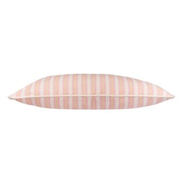 Pink Stripe Small Lumbar Cushion 65 x 35 cm, Pink / Yellow