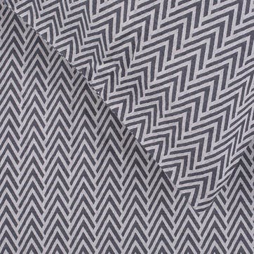 Herringbone Standard Pillowcase, Navy Grey