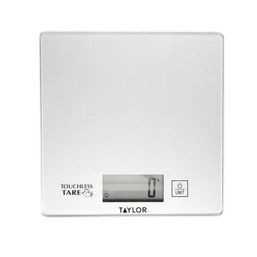 Touchless TARE Compact Digital Scales, Silver