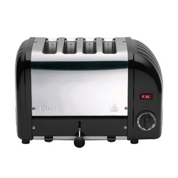 Classic Vario 4 Slot Toaster, Black