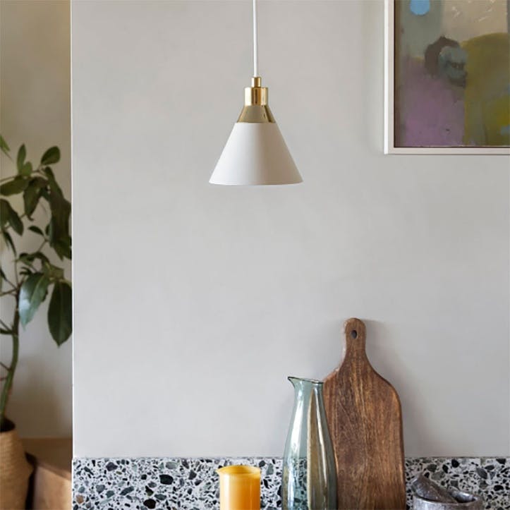 Cone Pendant Light H189cm, Sand