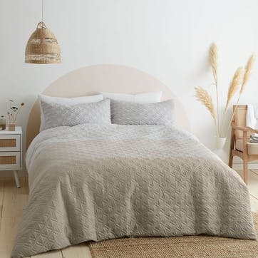 Ombre Geo Duvet Set Double, Natural