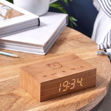 Flip Click Clock, Natural Cherry