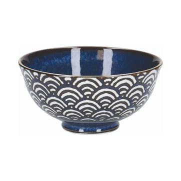 Satori Miso Serving Bowl, Seigaiha Wave