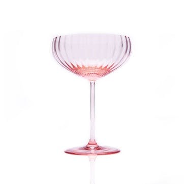 Lyon Set of 2 Champagne Saucers 210ml, Rosa