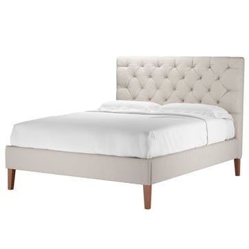 Rosalie Bed, King, Taupe Brushed Linen Cotton