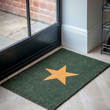 Star Doormat L90 x W60cm, Green