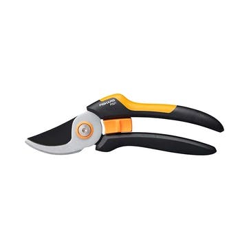 Solid Bypass Pruner Medium P321, Black/Orange