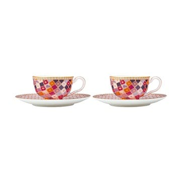 Teas & C's Kasbah Porcelain Footed Cup & Saucer  85ml, Rose
