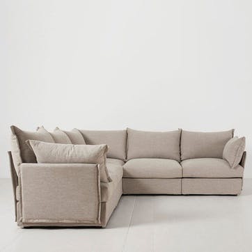 Model 06 Linen Corner Sofa, Pumice