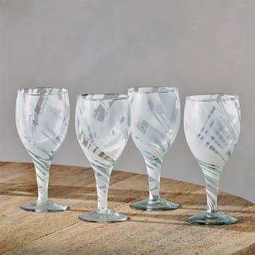 Lohara Set of 4 Wine Glasses 375ml, White