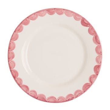 Scallop Side Plate Set of 2, D20cm, Pink