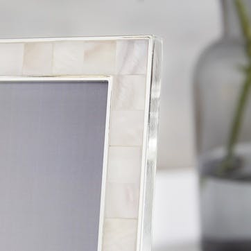 Mother Of Pearl Photo Frame 8x10”, White