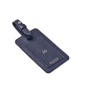 Luggage Tag H11.5 x W6.5cm, Navy Pebble