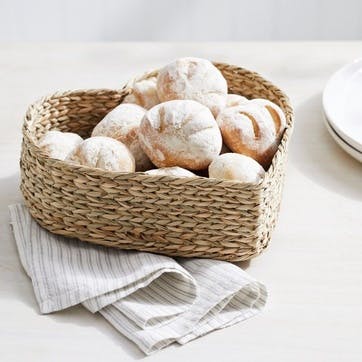 Seagrass Heart Shaped Bread Basket