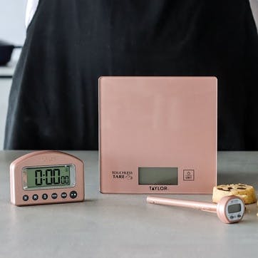 Weighing and Measuring Scale Set, Rose Gold