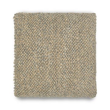 Paduna Cotton & Jute Cushion Cover 50 x 50cm, Soft Blue & Brown