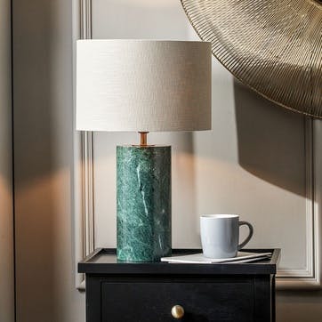 Kiorini Table Lamp Base H35cm, Green Marble