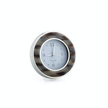 Alarm Clock; Grey Horn & Silver
