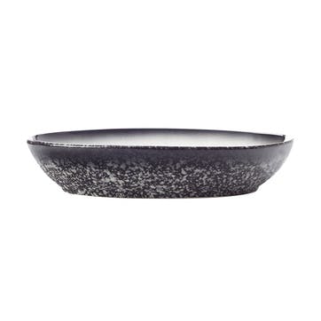 Caviar Granite Porcelain Oval Serving Bowl 30 x 20cm, Grey