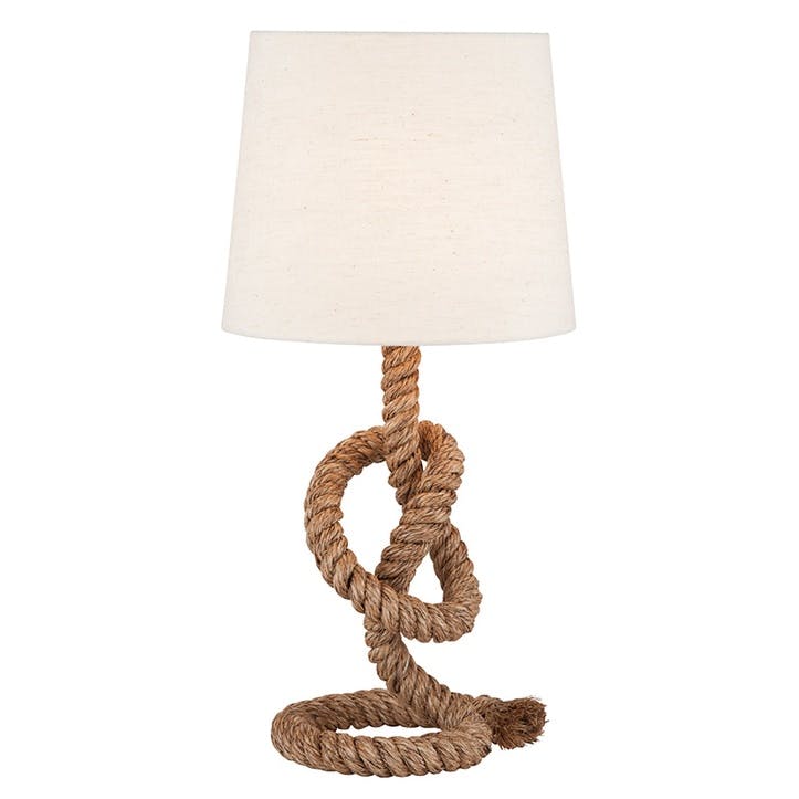 Knotted Rope and Jute Table Lamp
