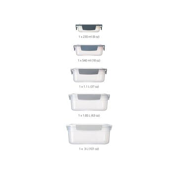 5 piece nest container set