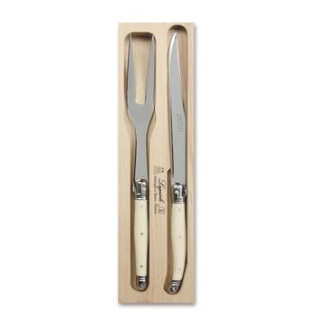 Carving Set, Ivory Handled, 2 Piece