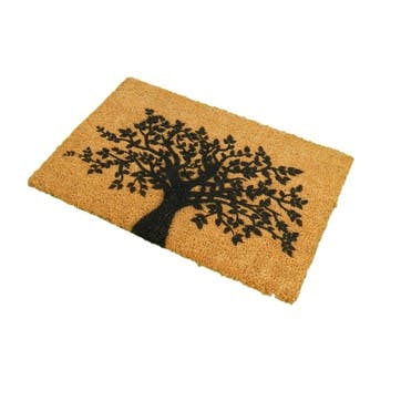 Tree of Life Doormat, Black