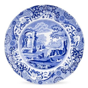 Blue Italian Plate, Set of 4 - 23cm