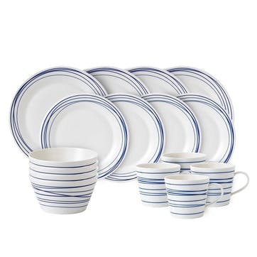 1815 Pacific 16 Piece Dinnerware Set, Blue